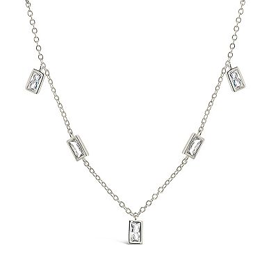 MC Collective Bezel Cubic Zirconia Charm Station Necklace