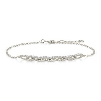 MC Collective Cubic Zirconia Interlocking Chain Bracelet