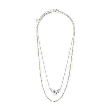 MC Collective Cubic Zirconia Bezel Layered Chain Necklace