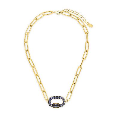 MC Collective Cubic Zirconia Carabiner Linked Lock Necklace
