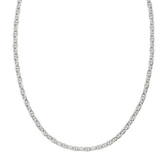 Karat Rush Men's Sterling Silver Anchor Chain Nickel Free Necklace