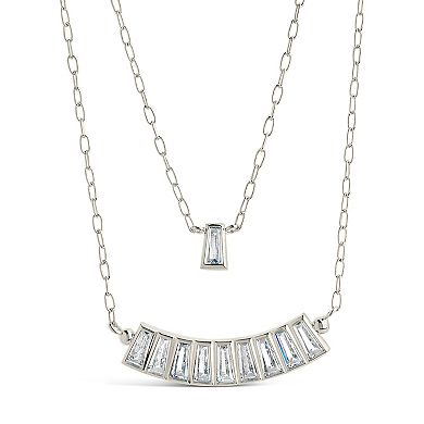 MC Collective Cubic Zirconia Row & Charm Layered Necklace