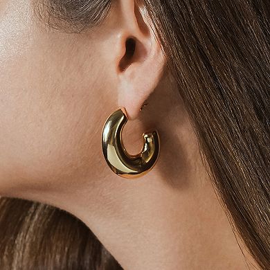 MC Collective Elongated Chunky Hoop Earrings