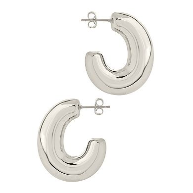 MC Collective Elongated Chunky Hoop Earrings
