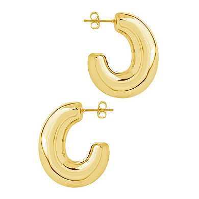 MC Collective Elongated Chunky Hoop Earrings