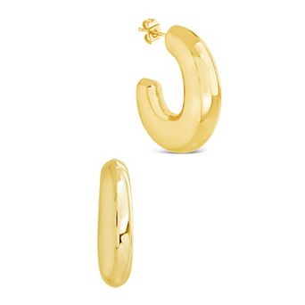 MC Collective Elongated Chunky Hoop Earrings