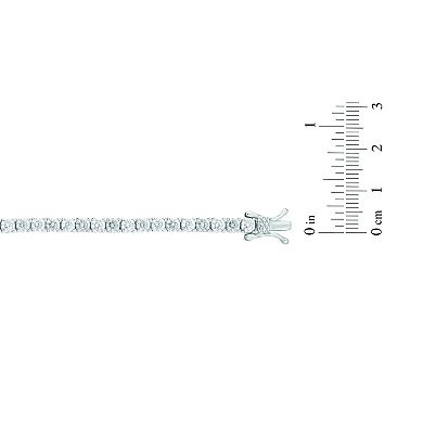 Karat Rush Polished Sterling Silver Cubic Zirconia Tennis Necklace