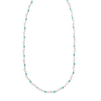 Karat Rush Sterling Silver Blue Enamel Beaded Nickel Free Necklace