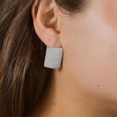 MC Collective Square Cubic Zirconia Stud Earrings