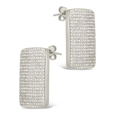 MC Collective Square Cubic Zirconia Stud Earrings