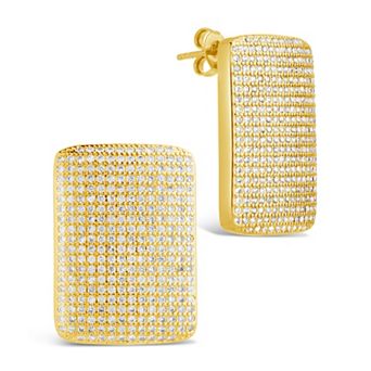 MC Collective Square Cubic Zirconia Stud Earrings