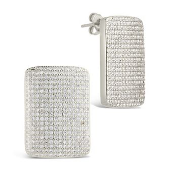 MC Collective Square Cubic Zirconia Stud Earrings