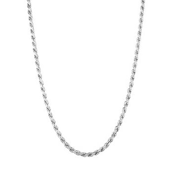 Karat Rush Sterling Silver Royal Rope Chain Necklace