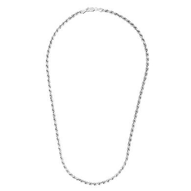 Karat Rush Sterling Silver Royal Rope Chain Necklace