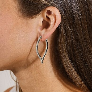 MC Collective Cubic Zirconia Inside Out Teardrop Drop Earrings