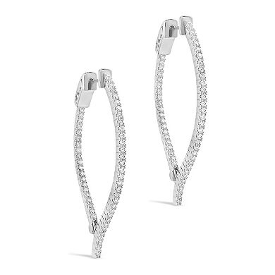 MC Collective Cubic Zirconia Inside Out Teardrop Drop Earrings