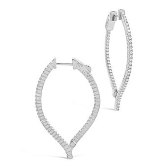 MC Collective Cubic Zirconia Inside Out Teardrop Drop Earrings