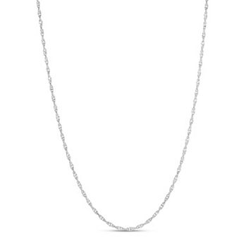 Karat Rush Men's Sterling Silver Singapore Chain Necklace