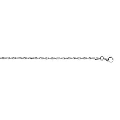 Karat Rush Men's Sterling Silver Singapore Chain Necklace