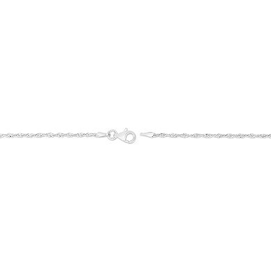Karat Rush Men's Sterling Silver Singapore Chain Necklace