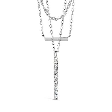MC Collective Cubic Zirconia Pendants & Chain Layered Necklace