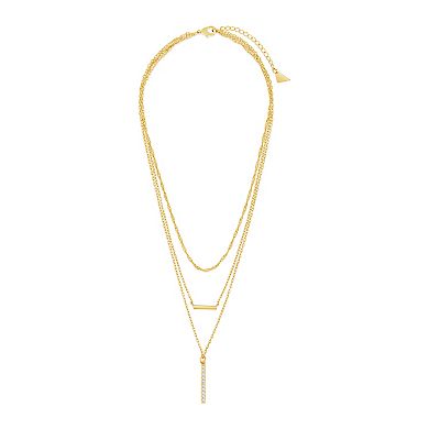 MC Collective Cubic Zirconia Pendants & Chain Layered Necklace
