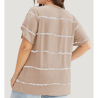 Women Short Sleeve Tshirts Plus Size Shirts V Neck Loose Casual Basic Tops