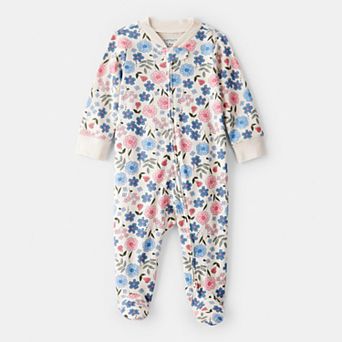 Baby Girl Carter's Floral Long-Sleeve Snug Fit Sleep & Play Pajamas