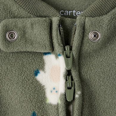 Baby Boy Carter's Yeti Fleece Loose Fit 2-Way Zip Sleep & Play Pajamas