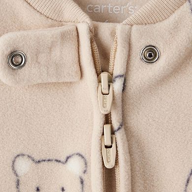 Baby Carter's Bear DreamPlush Snug Fit 2-Way Zip Sleep & Play Pajamas