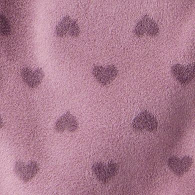Baby Girl Carter's Heart Print DreamPlush Long Sleeve Snug Fit Sleep & Play Pajamas