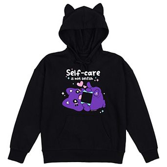 Juniors' Tasty Peach "Self Care Is Not Selfish" Hoodie