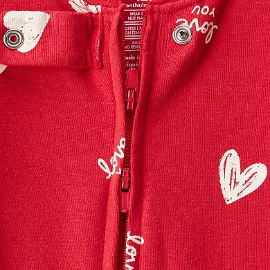 Baby Carter's Loose Fit Valentine's 2-Way Zip Pajama One-Piece