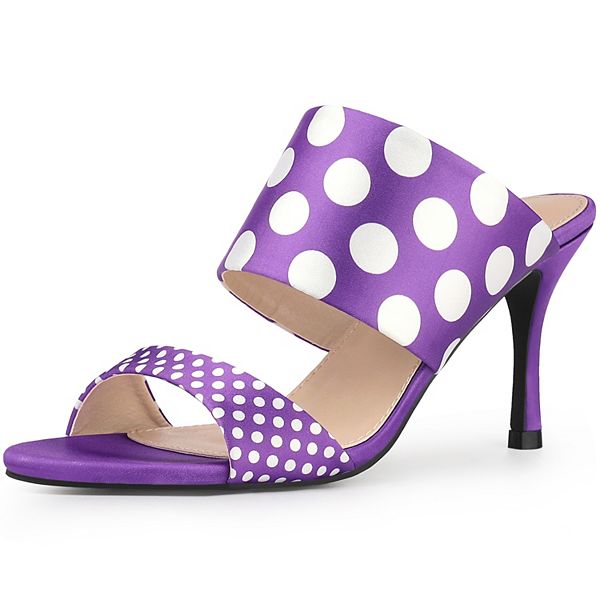 Women's Polka Dots Stiletto Heel Slides Sandals