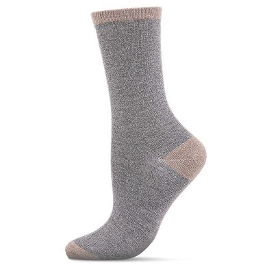 Women's Soft Tipped Flat Knit Wool Blend Blend Crew Sock