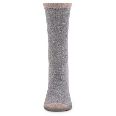 Women's Soft Tipped Flat Knit Wool Blend Blend Crew Sock
