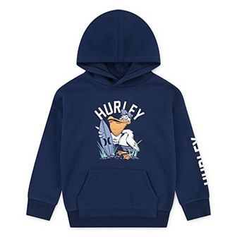 Boys 4-7 Hurley Surfer Bird Graphic Fleece Oversized Pullover Hoodie