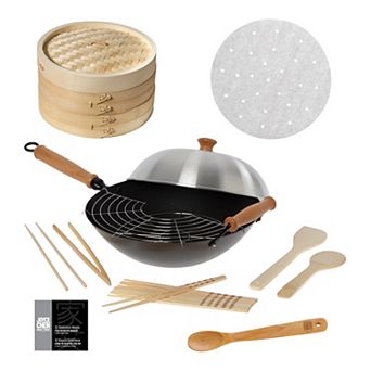 Joyce Chen Professional Series Nonstick 14" 13 pc Wok Bundle