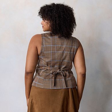 Plus Size LC Lauren Conrad Longline V-Neck Vest