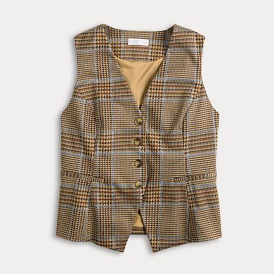 Petite LC Lauren Conrad Longline V-Neck Vest