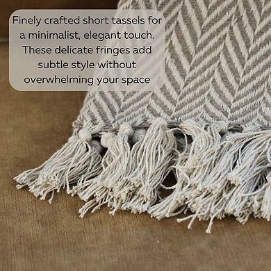 Herringbone Bone Throw Blanket