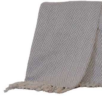 Herringbone Bone Throw Blanket