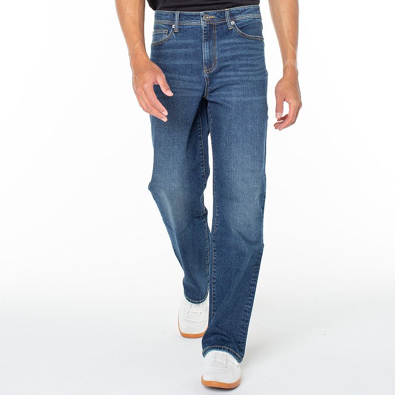 Men's Loose Fit 5-Pocket Stretch Denim Jeans