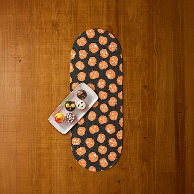 Celebrate Together Halloween Jack-O'-Lantern Print Braided Table Runner