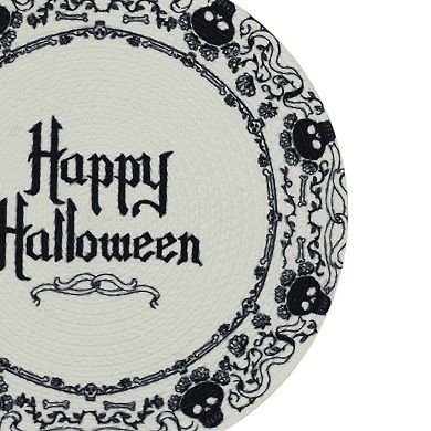 Celebrate Together Halloween "Happy Halloween" Braided Round Placemat