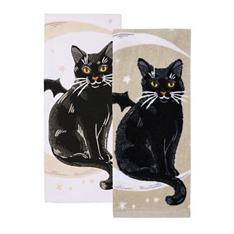 Celebrate Together™ Halloween 2-Pack Black Cat Kitchen Towels