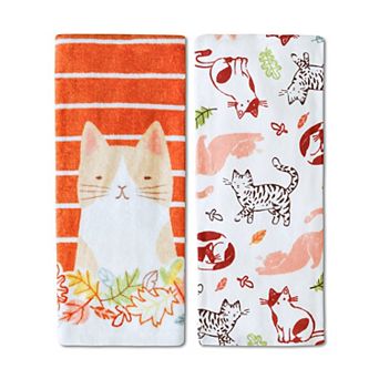 Celebrate Together™ Fall 2-Pack Cat Kitchen Towels