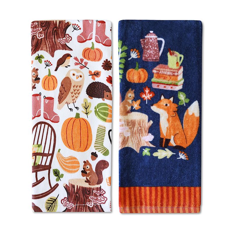 Celebrate Together™ Fall 2-Pack Critters Kitchen Towels