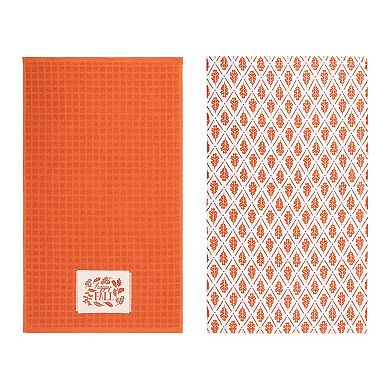 Celebrate Together™ Fall 2-Pack Happy Fall Patch Kitchen Towels
