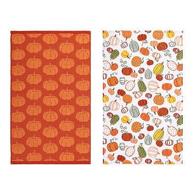 Celebrate Together™ Fall 2-Pack Terry Pumpkins Kitchen Towels
